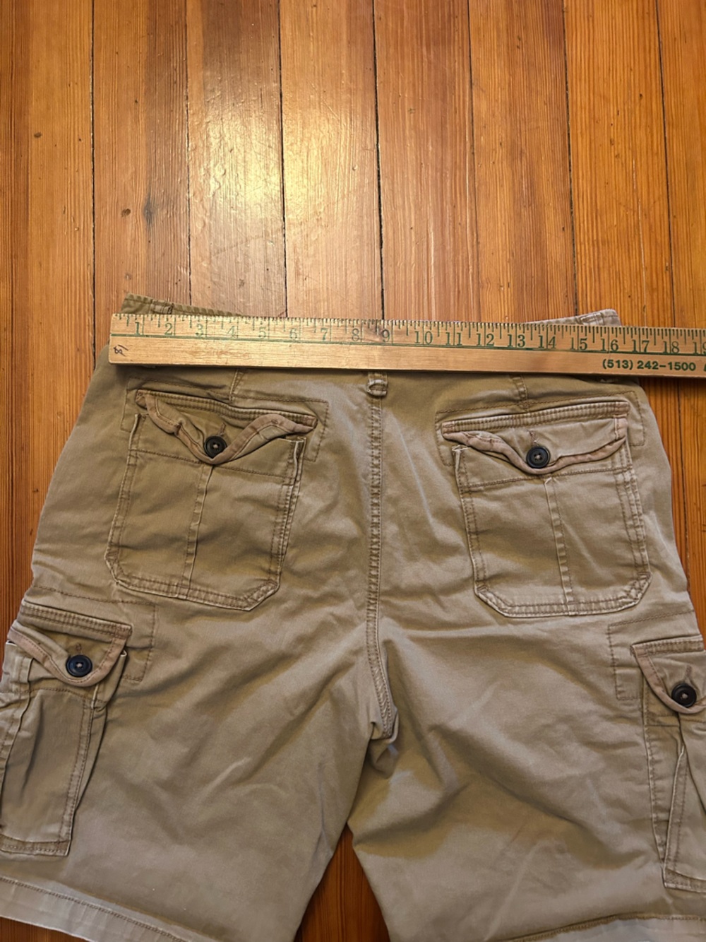 Aéropostale Men's Cargo Shorts Beige Cotton Spandex Regular Fit Size 32 - Picture 4 of 7